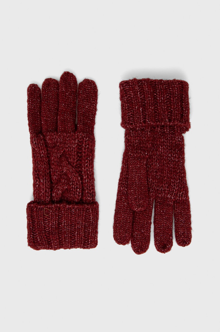 Pepe jeans manusi femei, culoarea bordo