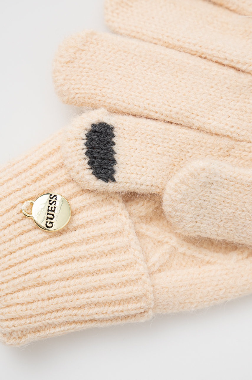 

Рукавички Guess жіночі колір бежевий