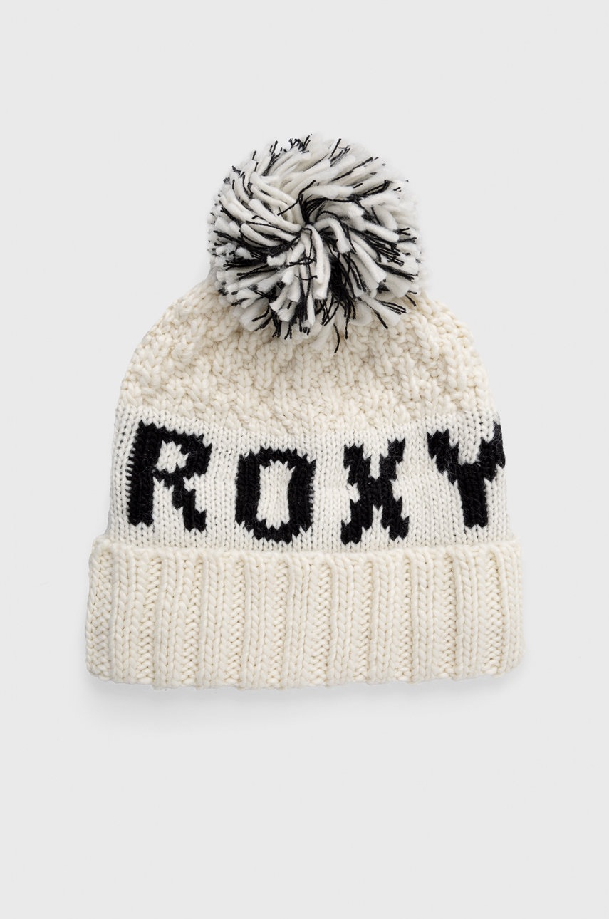 

Шапка Roxy Tonic в бежово от плътен трикотаж, Бежов