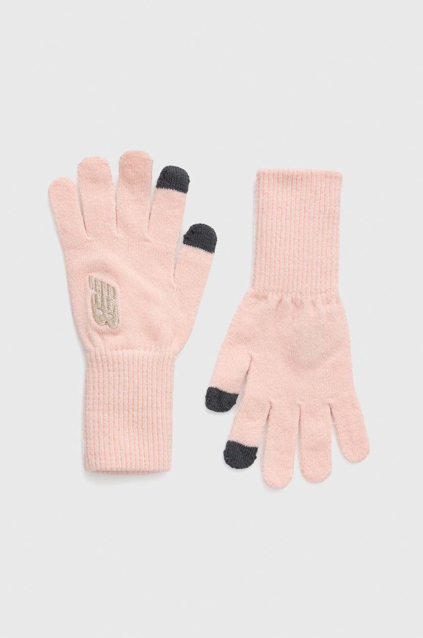 New Balance rękawiczki damskie kolor różowy