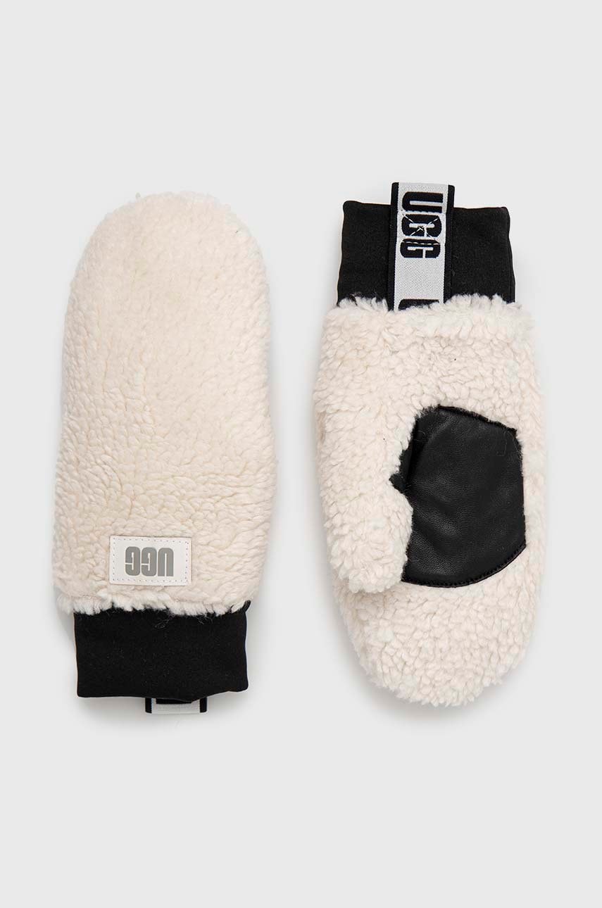 UGG manusi femei, culoarea bej