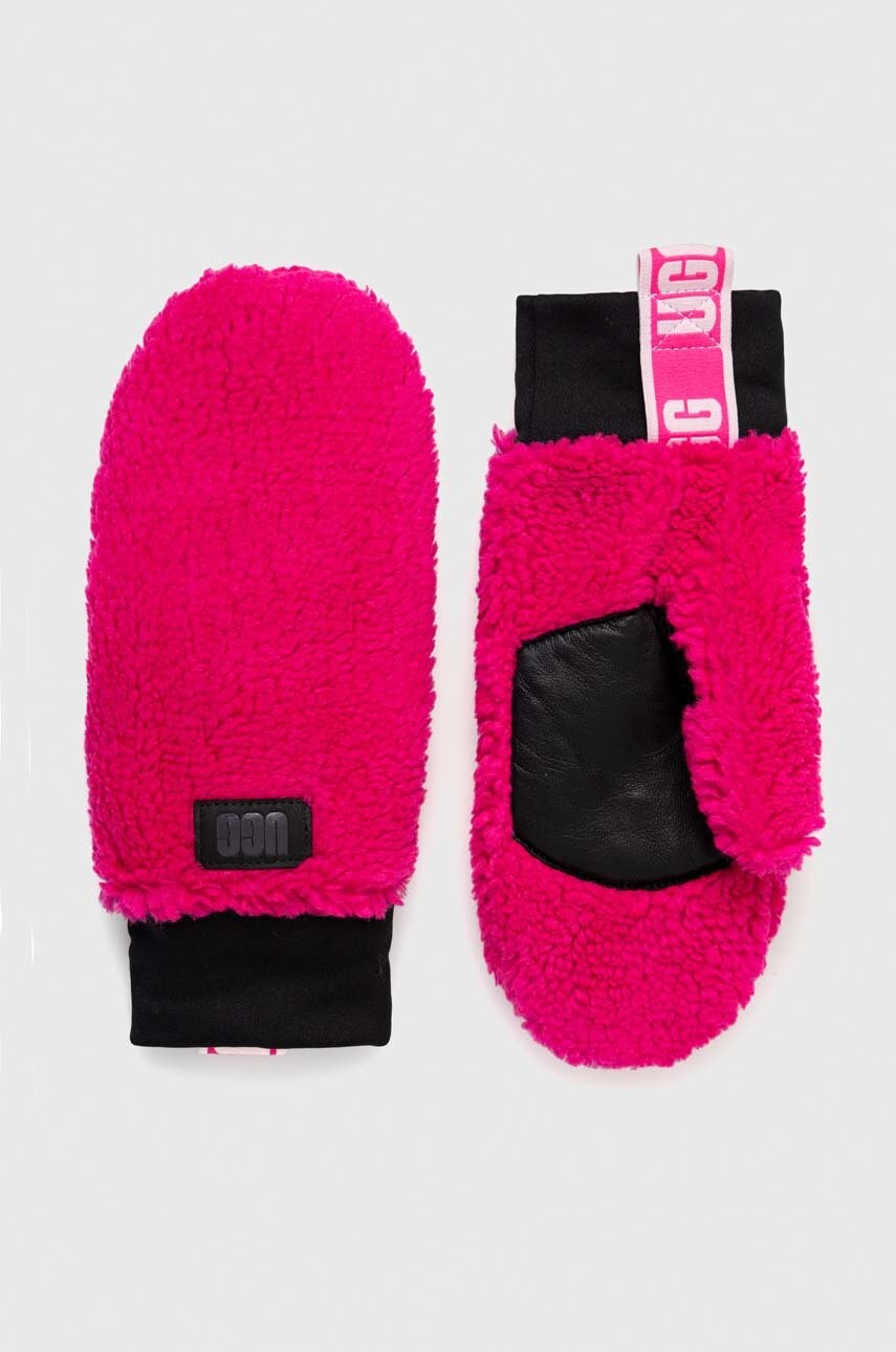 

Рукавички UGG жіночі колір рожевий