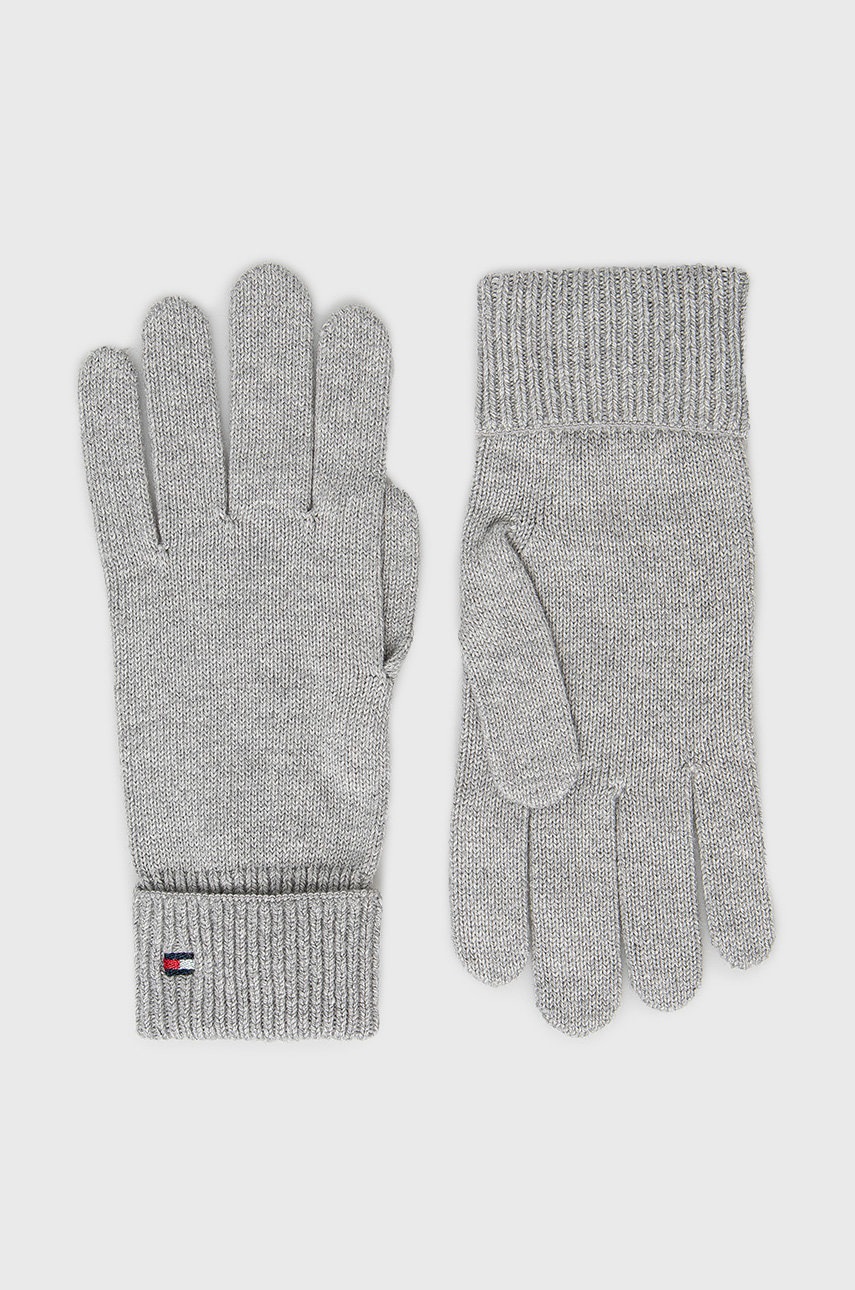 

Ръкавици с кашмир Tommy Hilfiger в сиво, Сив