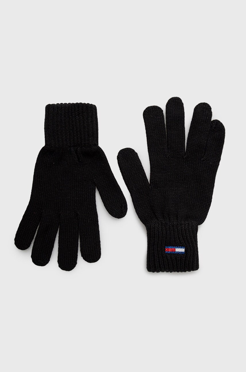 Tommy jeans manusi femei, culoarea negru