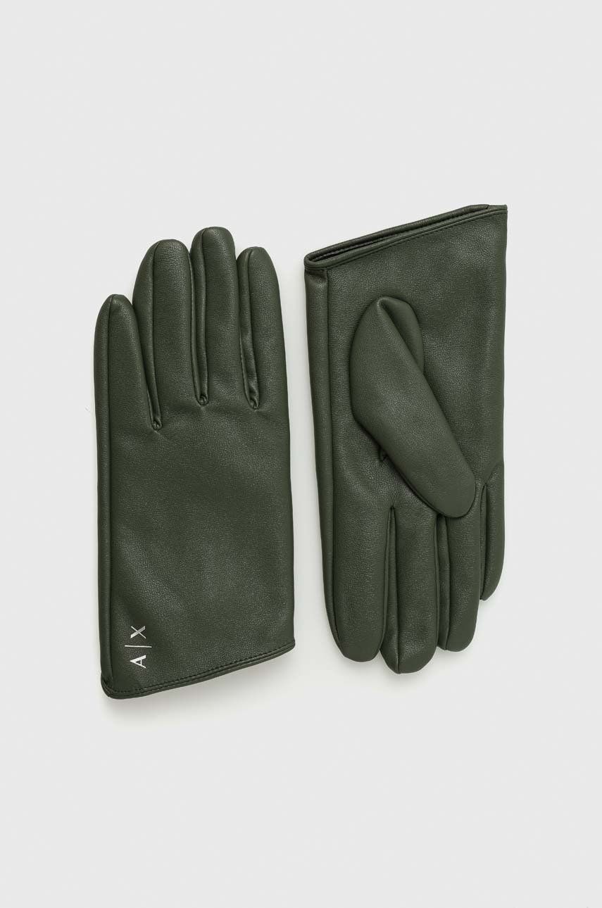 Armani Exchange rękawiczki damskie kolor zielony