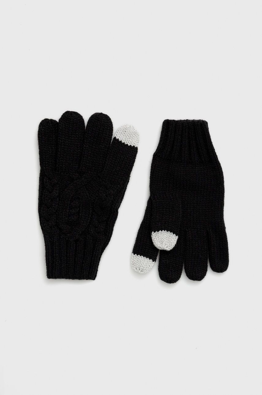 Dětské rukavice GAP černá barva - černá -  89% Akryl