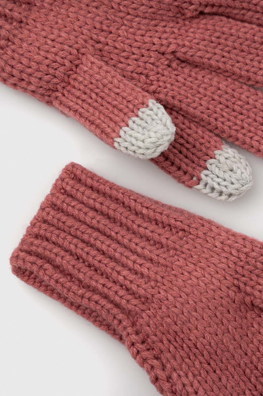 Детские перчатки GAP цвет розовый Детские перчатки GAP цвет розовый