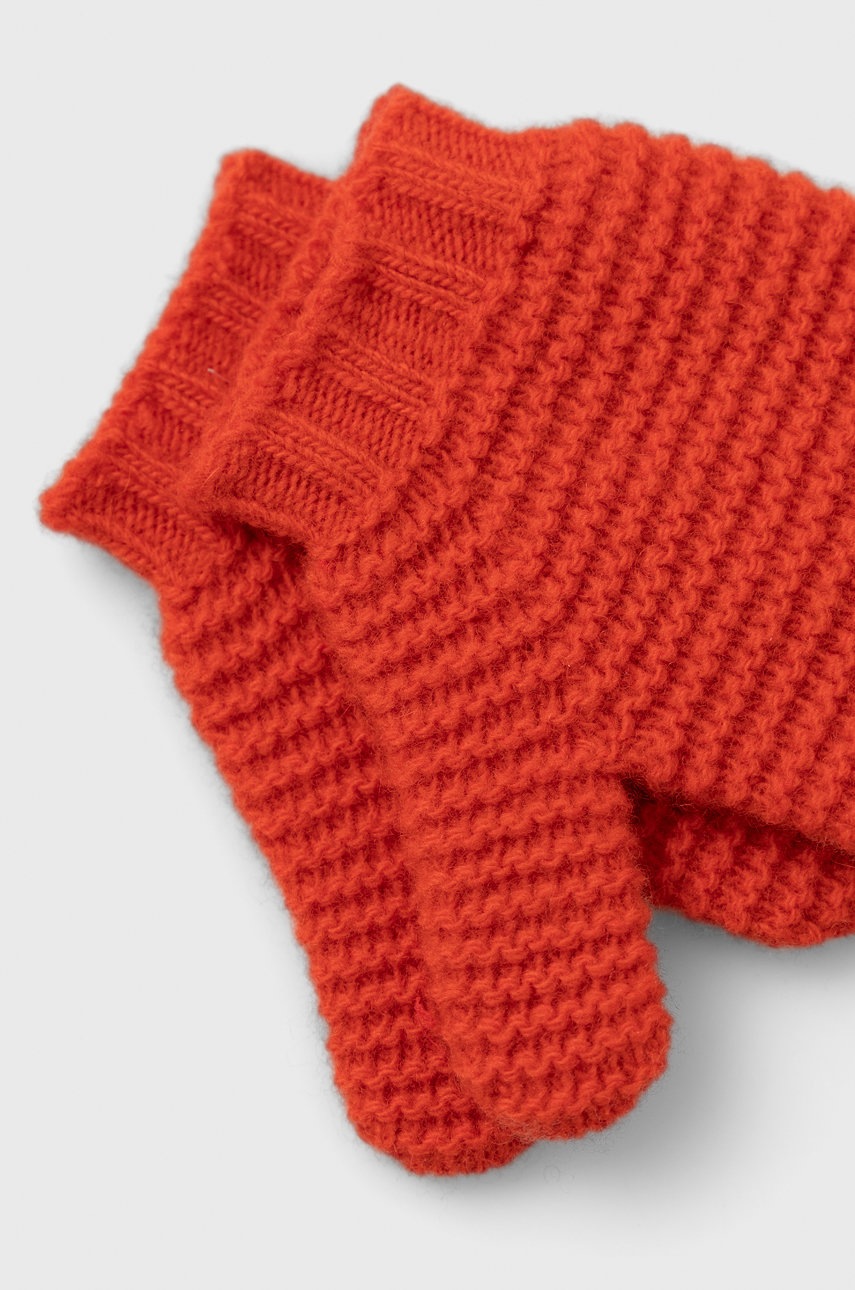

Детские шерстяные перчатки United Colors of Benetton цвет красный