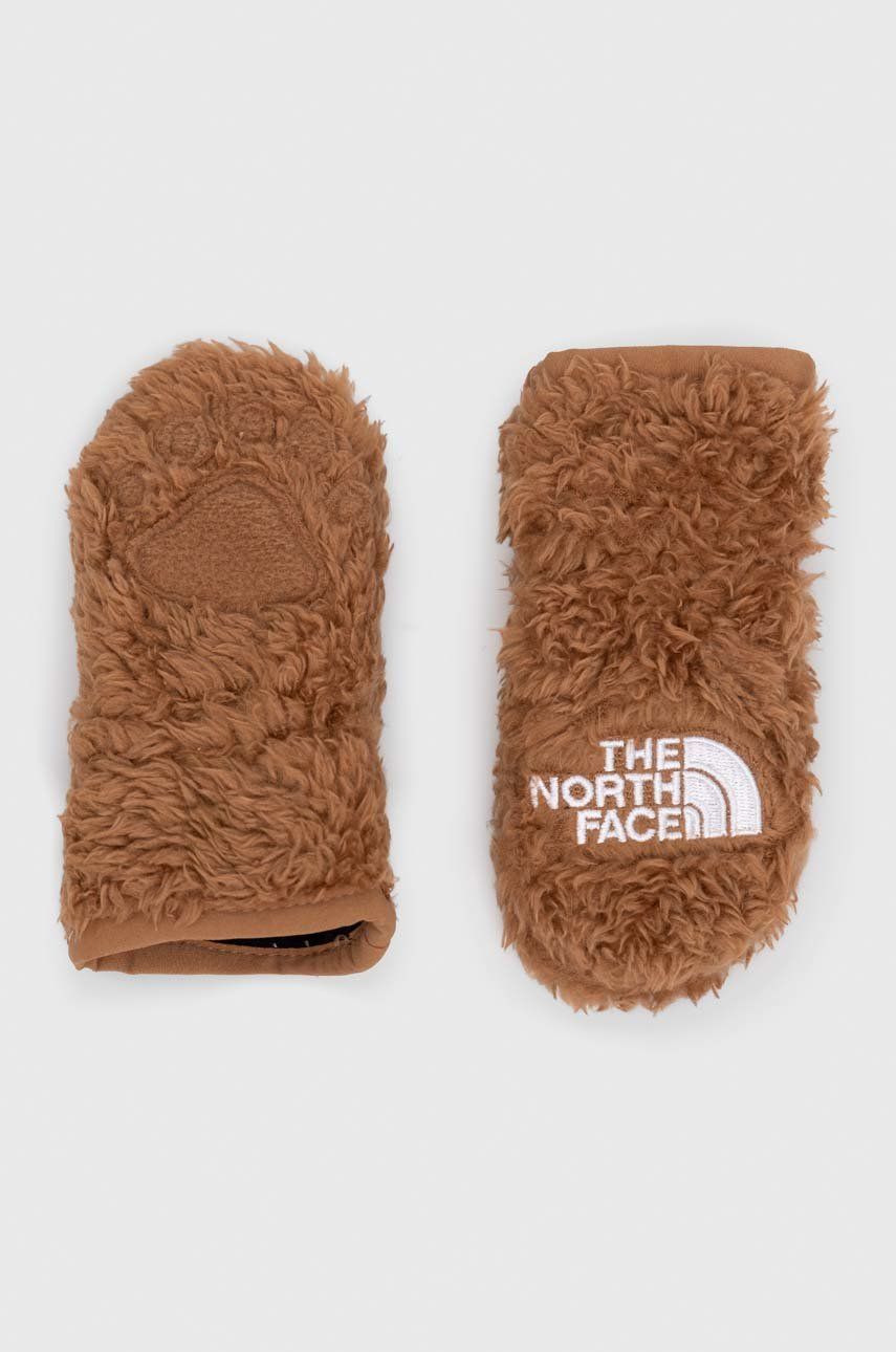The North Face rękawiczki niemowlęce kolor brązowy