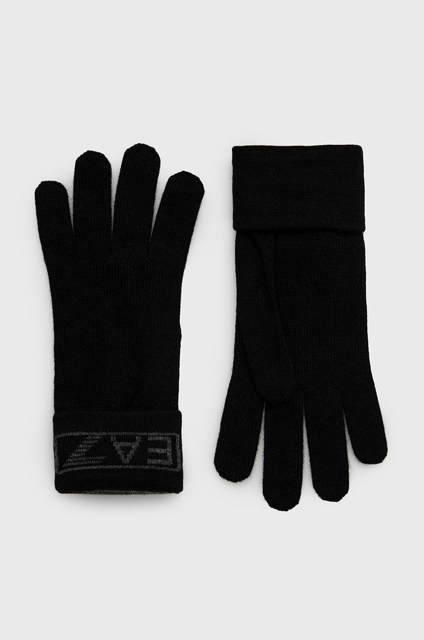 EA7 Emporio Armani rękawiczki męskie kolor czarny
