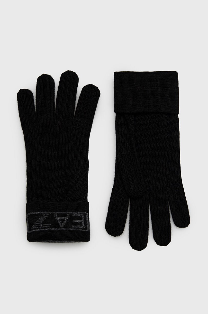 EA7 Emporio Armani manusi barbati, culoarea negru