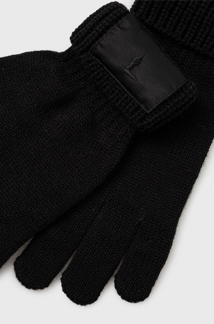 

Перчатки с примесью шерсти Trussardi мужские цвет чёрный