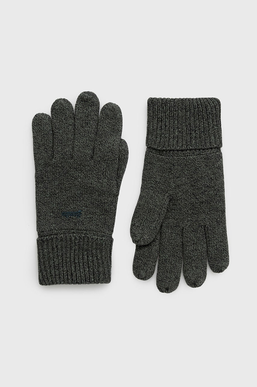 Superdry manusi de bumbac barbati, culoarea verde