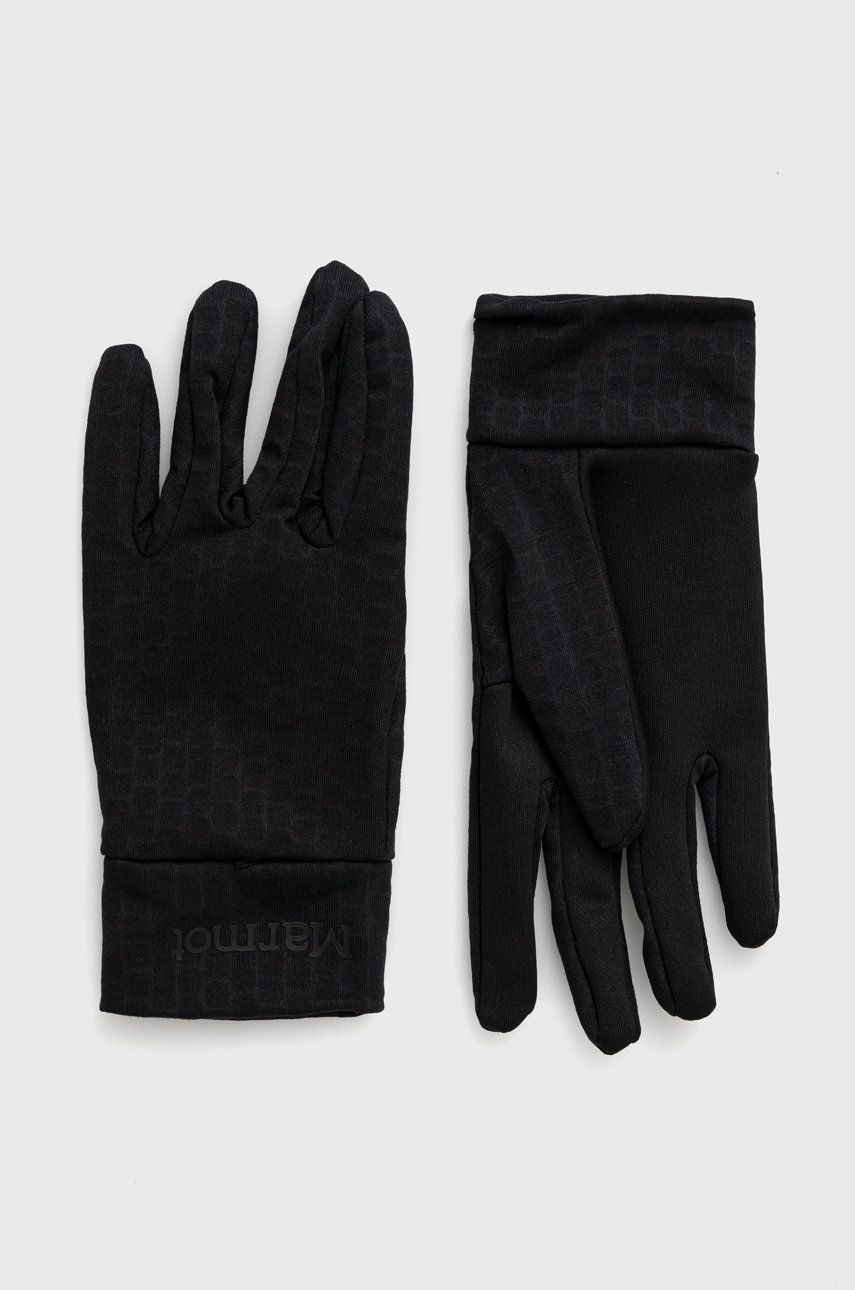 Rukavice Marmot Connect Liner pánské, černá barva - černá -  Materiál č. 1: 94% Polyester