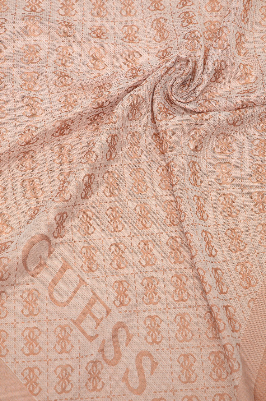 

Платок Guess женская цвет розовый узор