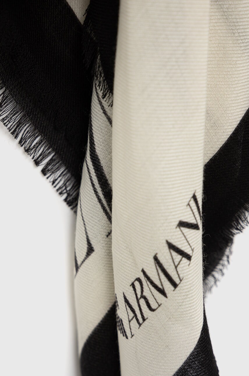 

Платок Emporio Armani женская цвет бежевый узор