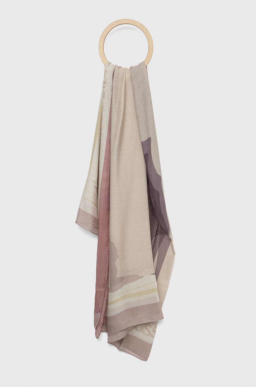 Trussardi o esarfa de matase culoarea roz, modelator