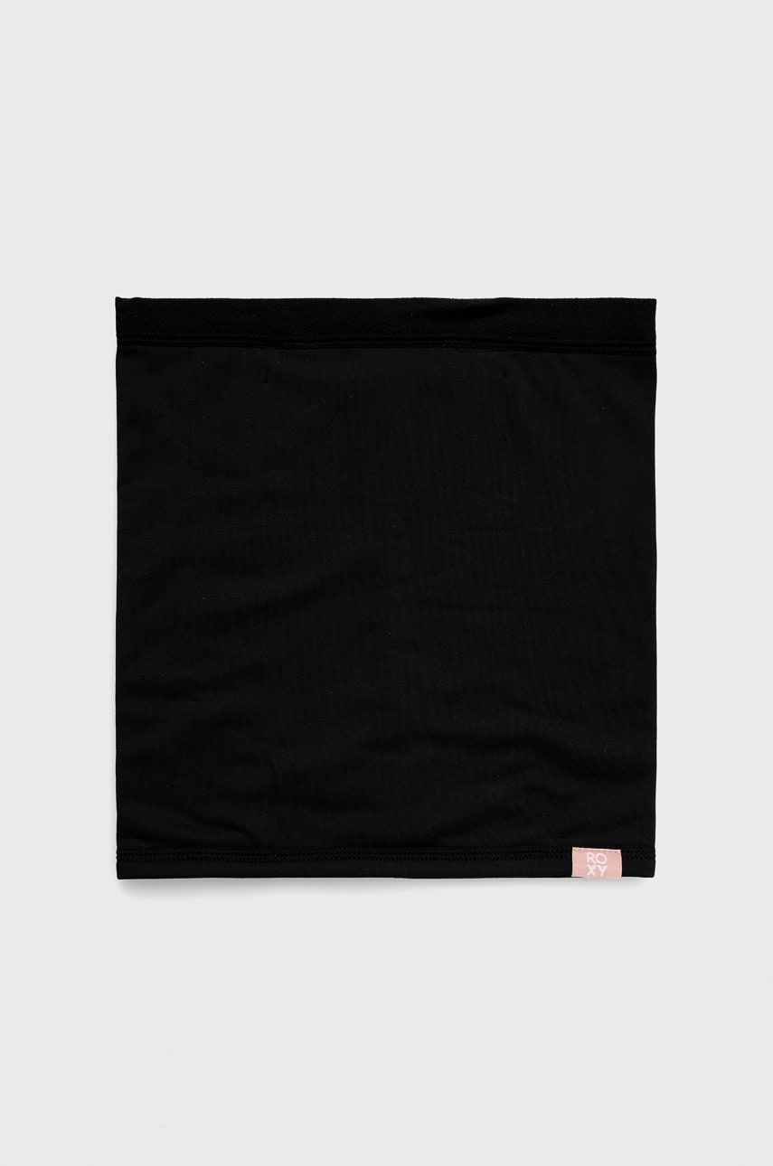 Roxy fular impletit lana femei, culoarea negru, neted