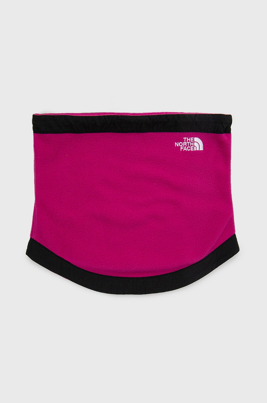 The north face fular impletit femei, culoarea roz, neted