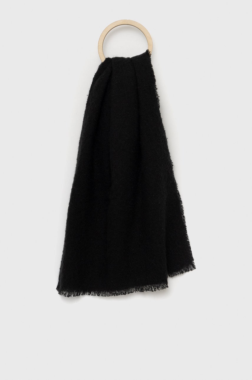 United colors of benetton fular femei, culoarea negru, neted