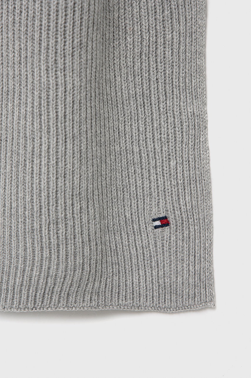 

Шарф з домішкою кашеміру Tommy Hilfiger колір сірий однотонний