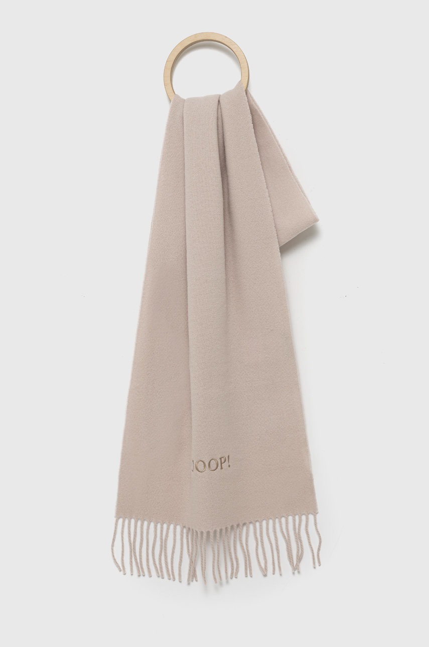 

Вълнен шал Joop! в бежово с изчистен дизайн, Бежов