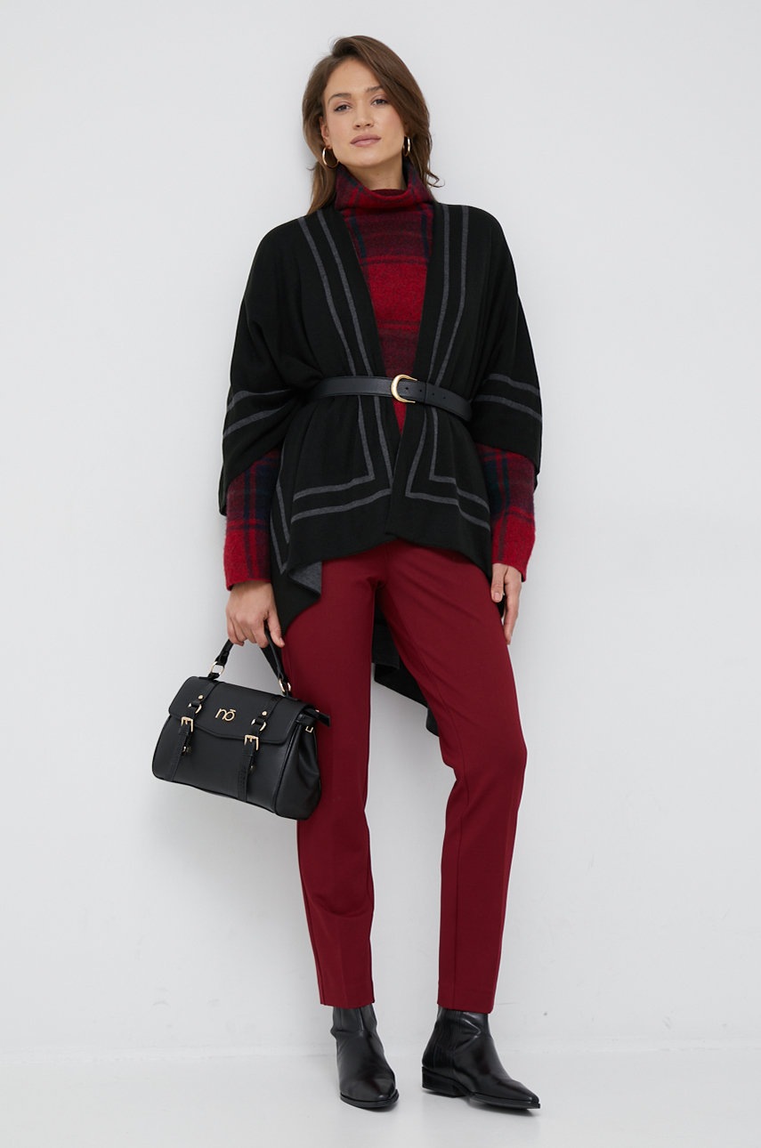 

Пончо Lauren Ralph Lauren колір зелений легке