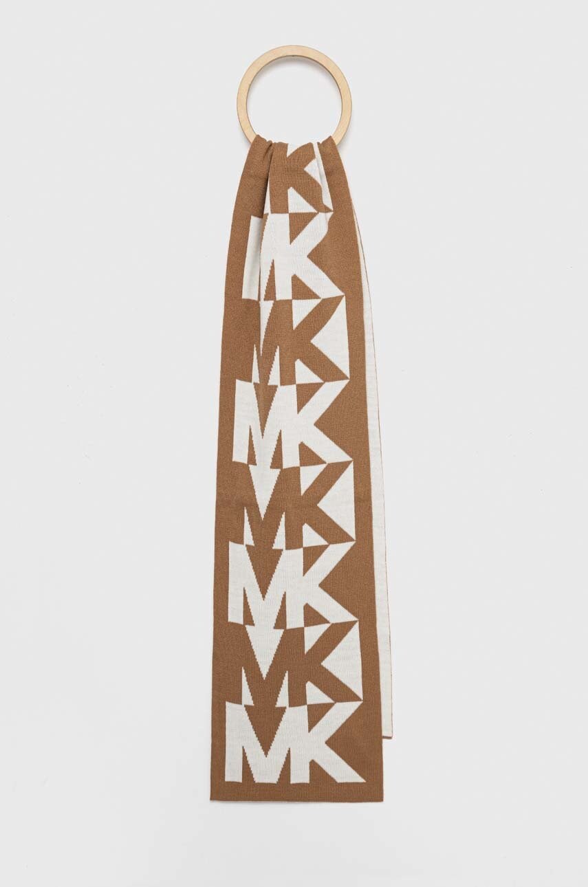 Michael kors fular femei, culoarea maro, modelator