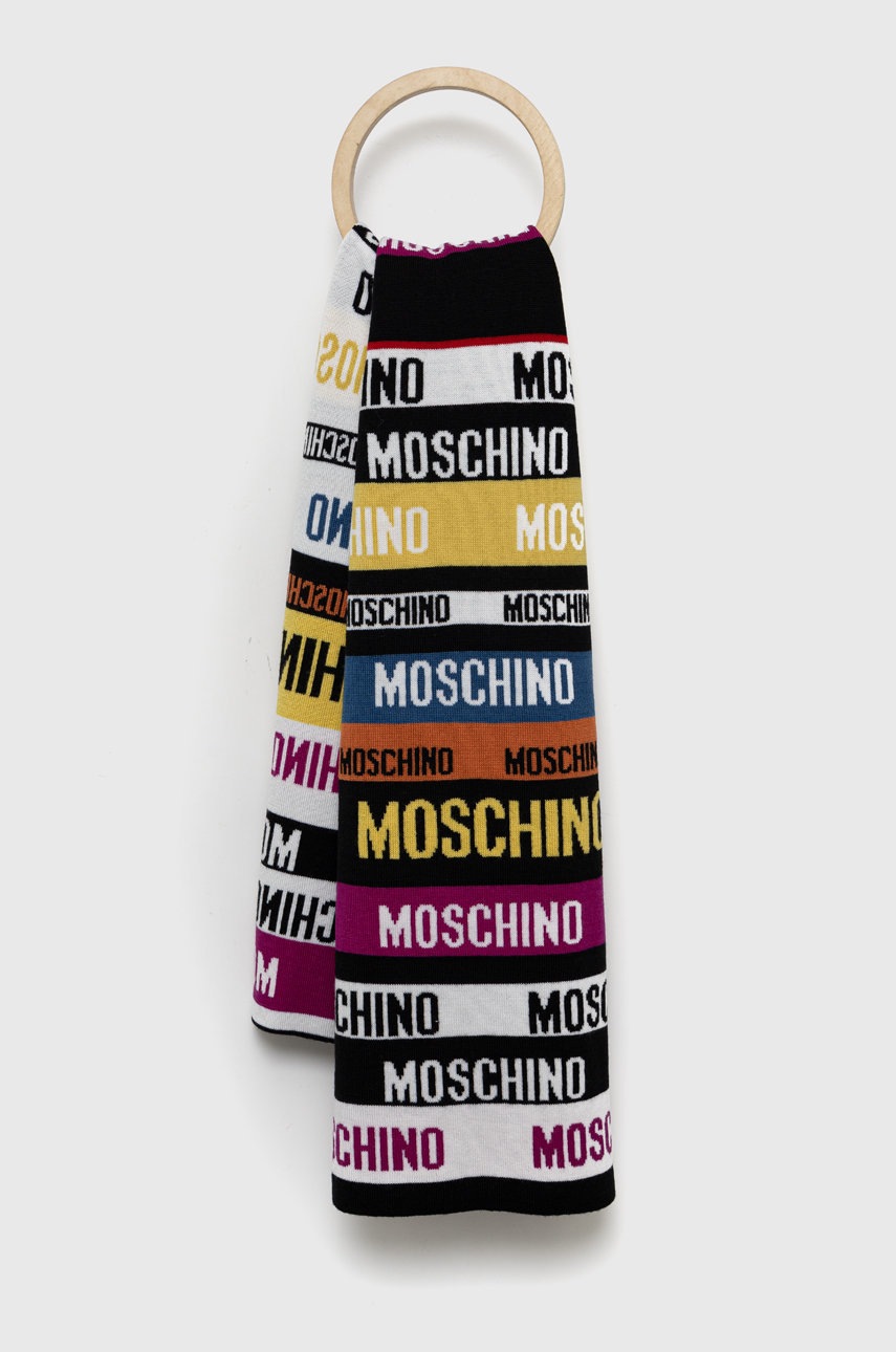 

Вълнен шал Moschino с десен, Многоцветен