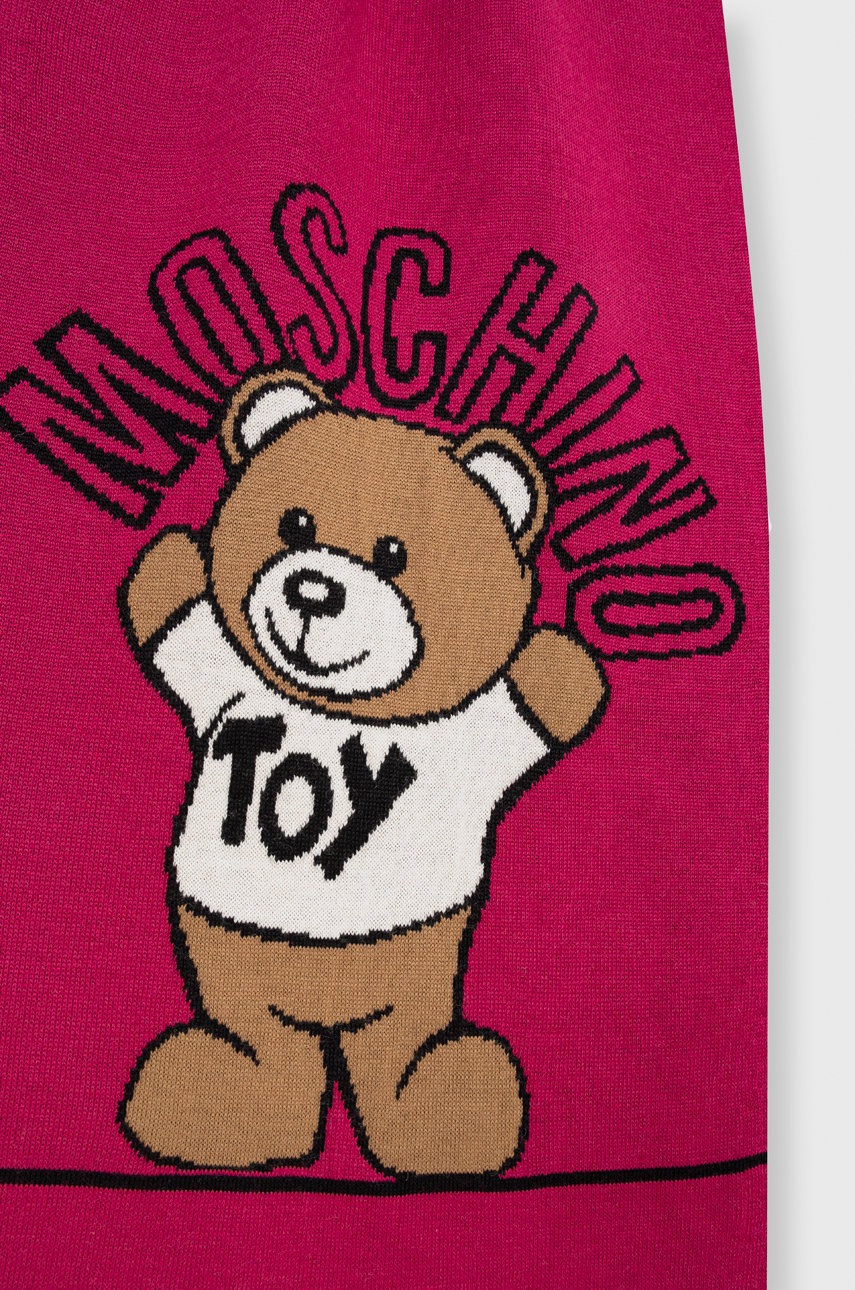 

Шерстяной шарф Moschino цвет розовый однотонный