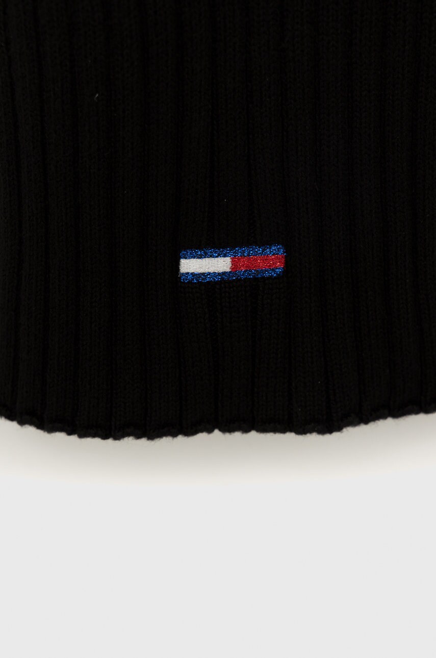 

Шарф Tommy Jeans жіночий колір чорний однотонний