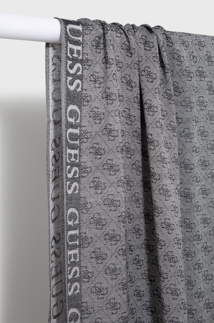 

Шарф Guess чоловічий колір сірий візерунок