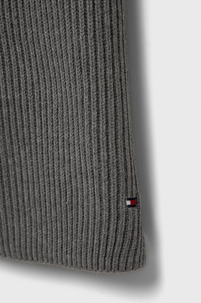

Шарф з домішкою кашеміру Tommy Hilfiger колір сірий однотонний
