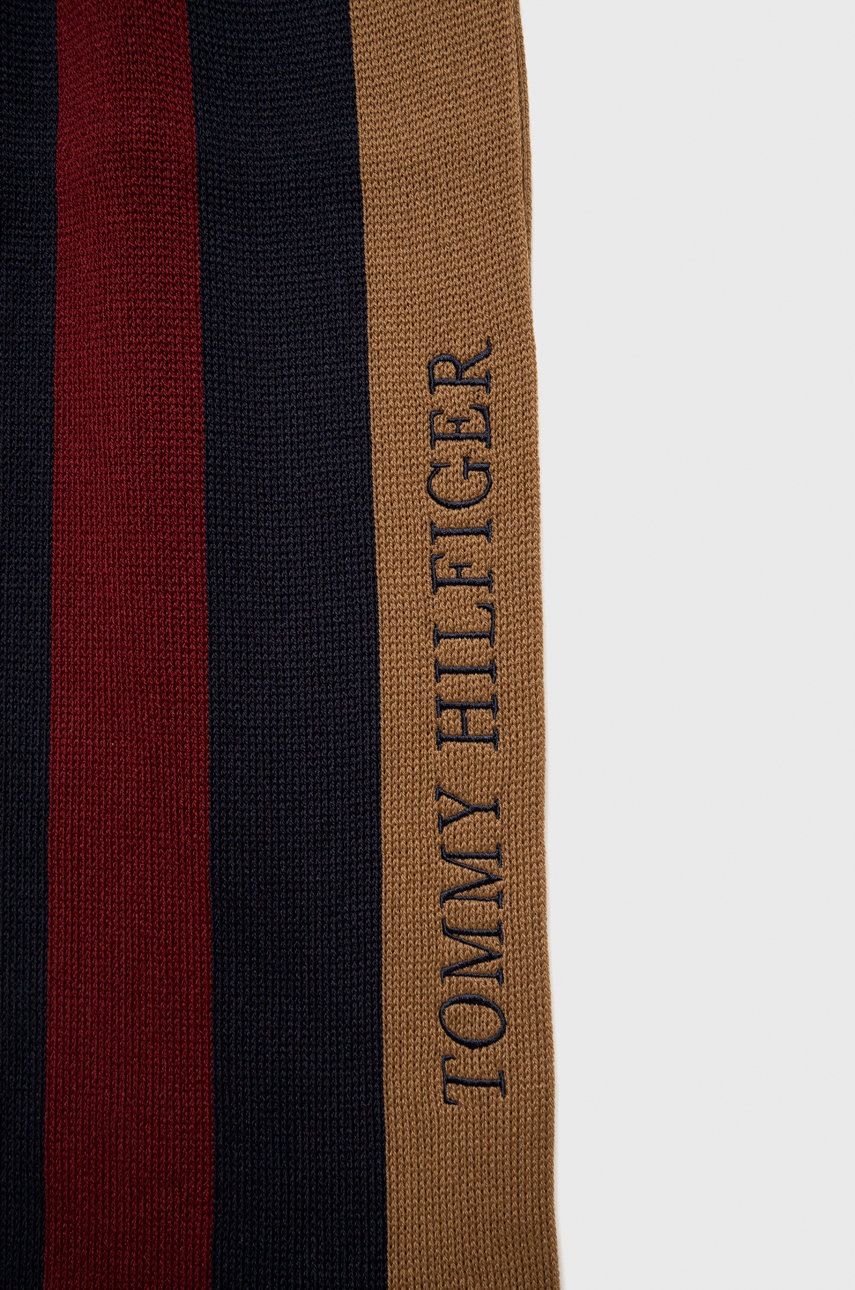 

Шарф з домішкою вовни Tommy Hilfiger колір синій візерунок
