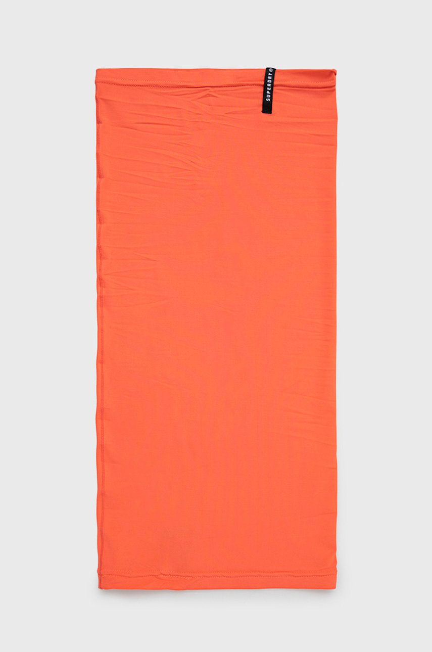 Nákrčník Superdry pánský, oranžová barva, hladký - oranžová -  87% Polyester