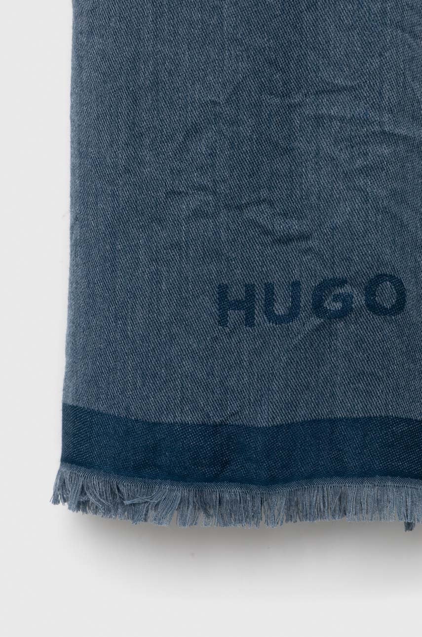 

Шарф HUGO чоловічий колір синій візерунок