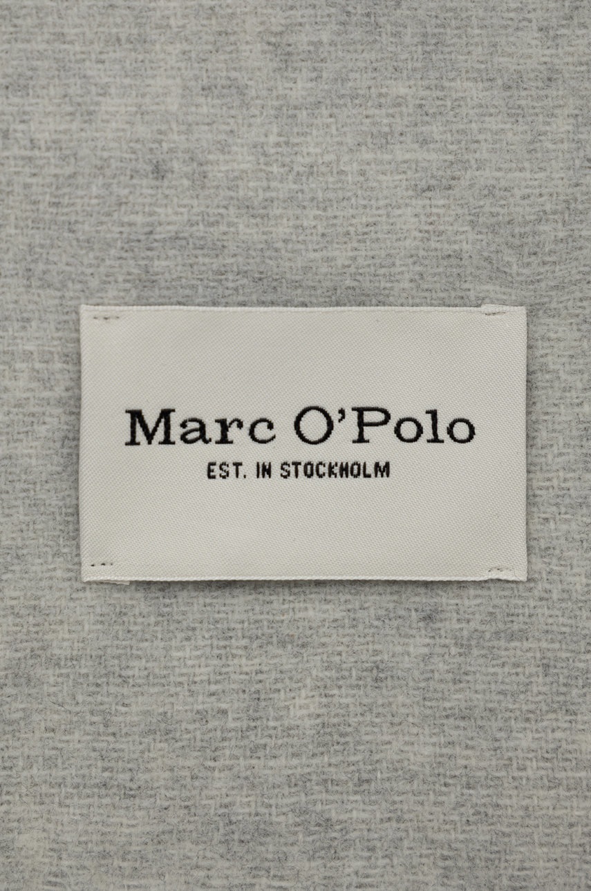 

Шерстяной шарф Marc O'Polo цвет серый однотонный