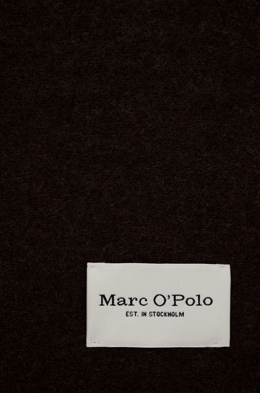 

Вовняний шарф Marc O'Polo колір коричневий однотонний