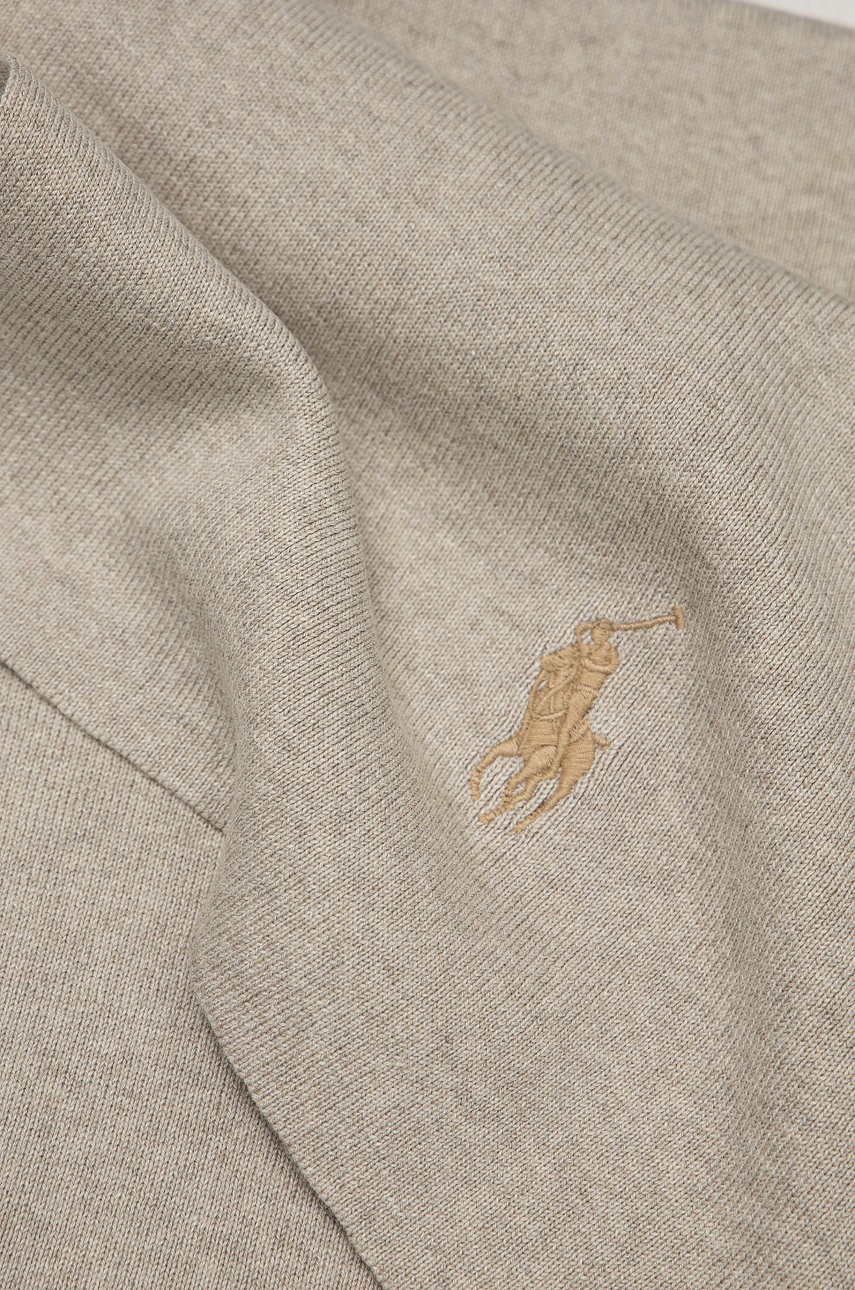 

Памучен шал Polo Ralph Lauren в бежово с изчистен дизайн, Бежов