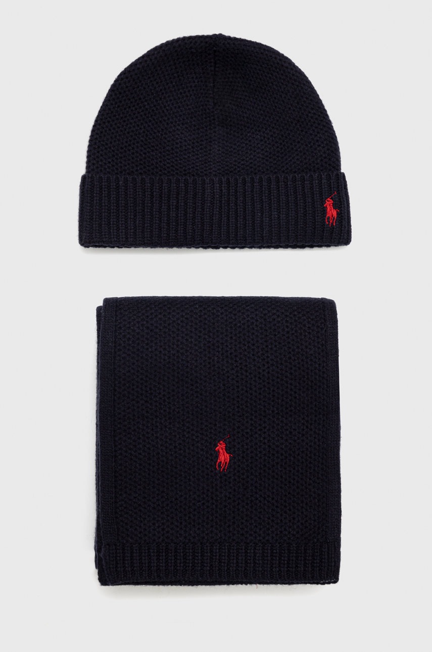 

Шерстяной комплект Polo Ralph Lauren цвет синий