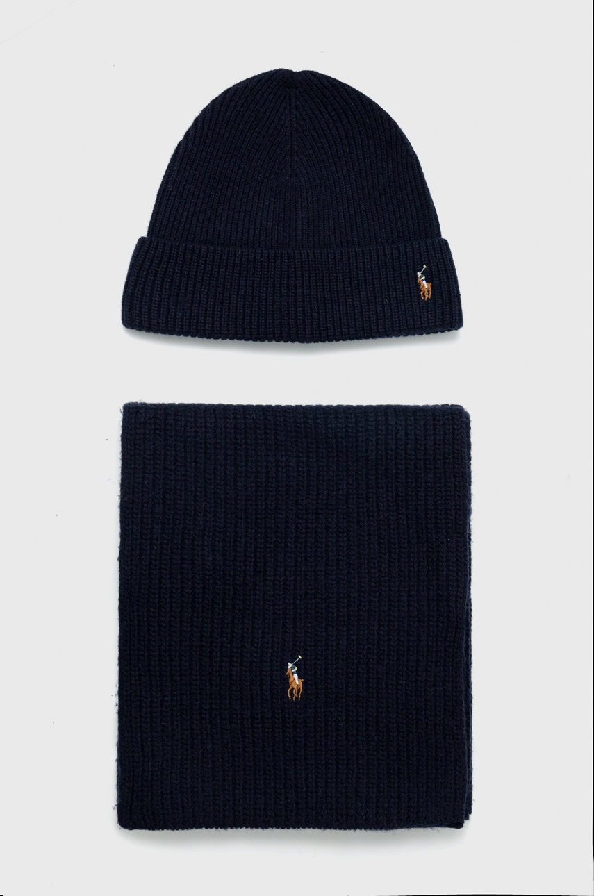 

Вълнен комплект Polo Ralph Lauren в тъмносиньо, Тъмносин
