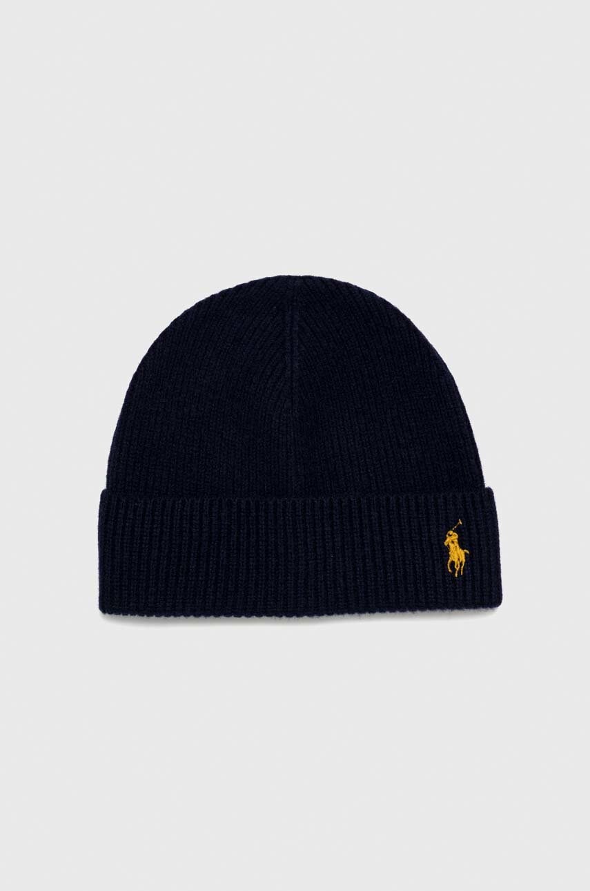 

Шерстяна шапка і шарф Polo Ralph Lauren колір синій