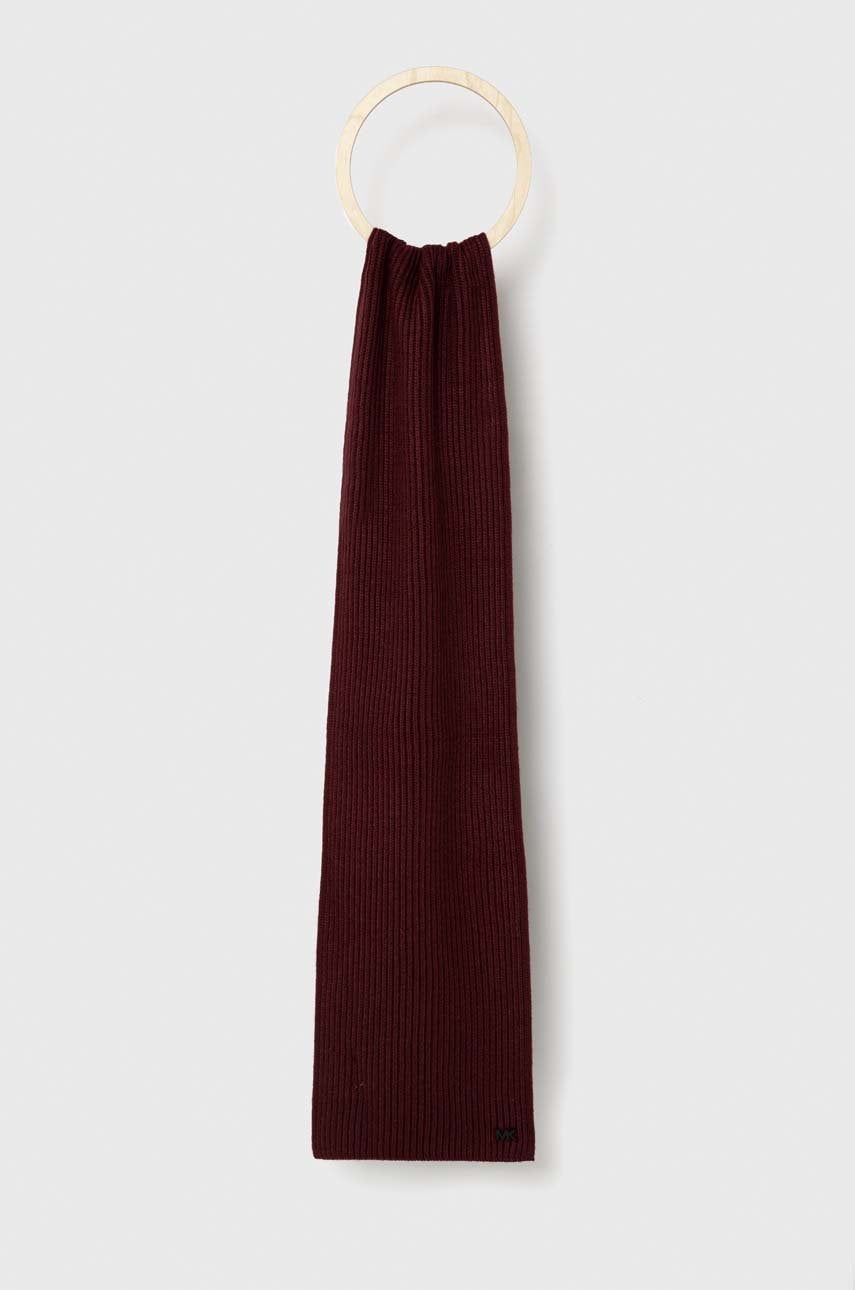 Michael kors esarfa din amestec de lana culoarea bordo, neted