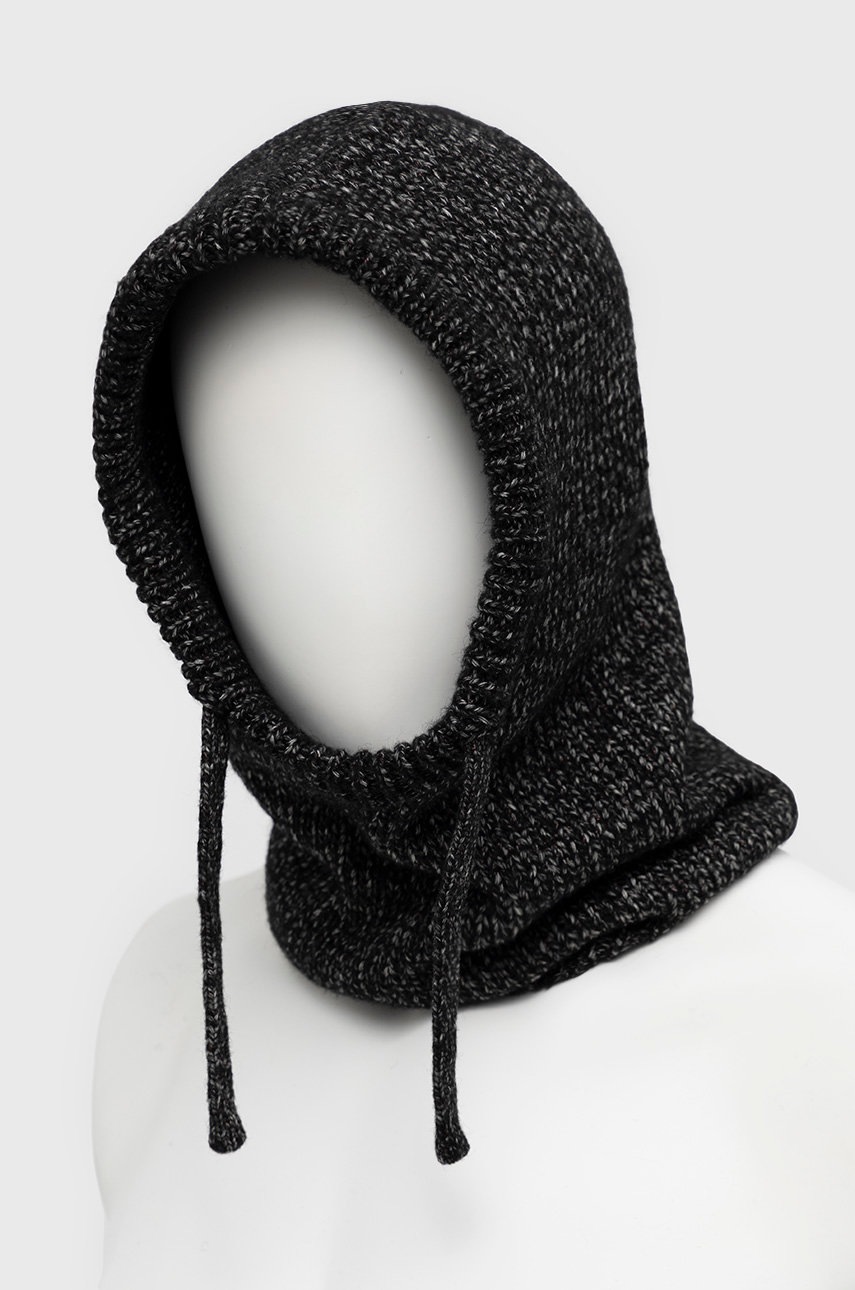 

Кръгъл шал с вълна The North Face в черно меланж на, Черен