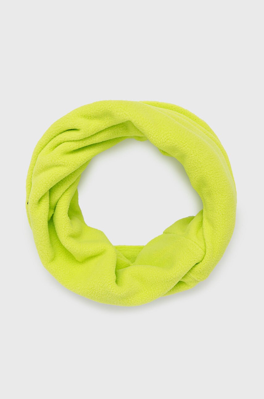 Rains fular impletit 16040 fleece tube scarf culoarea verde, cu imprimeu