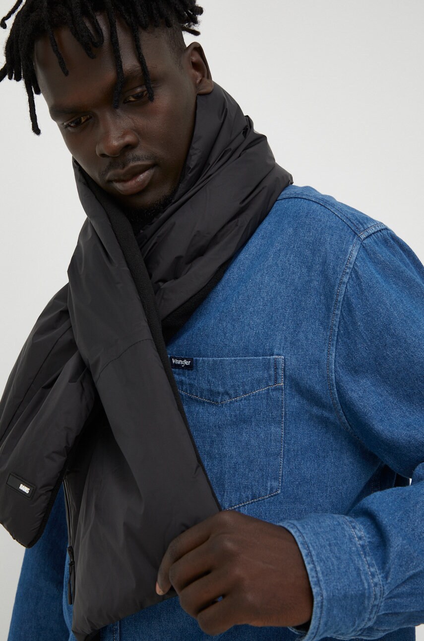 

Шал Rains 16050 Padded Nylon Scarf в черно с изчистен дизайн, Черен