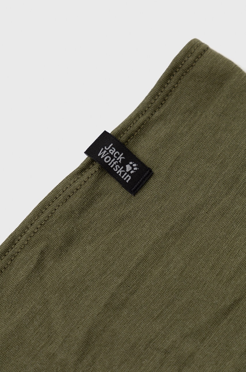 

Снуд Jack Wolfskin колір зелений однотонний