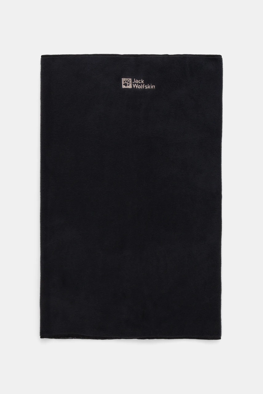 

Кръгъл шал Jack Wolfskin в черно с изчистен дизайн, Черен