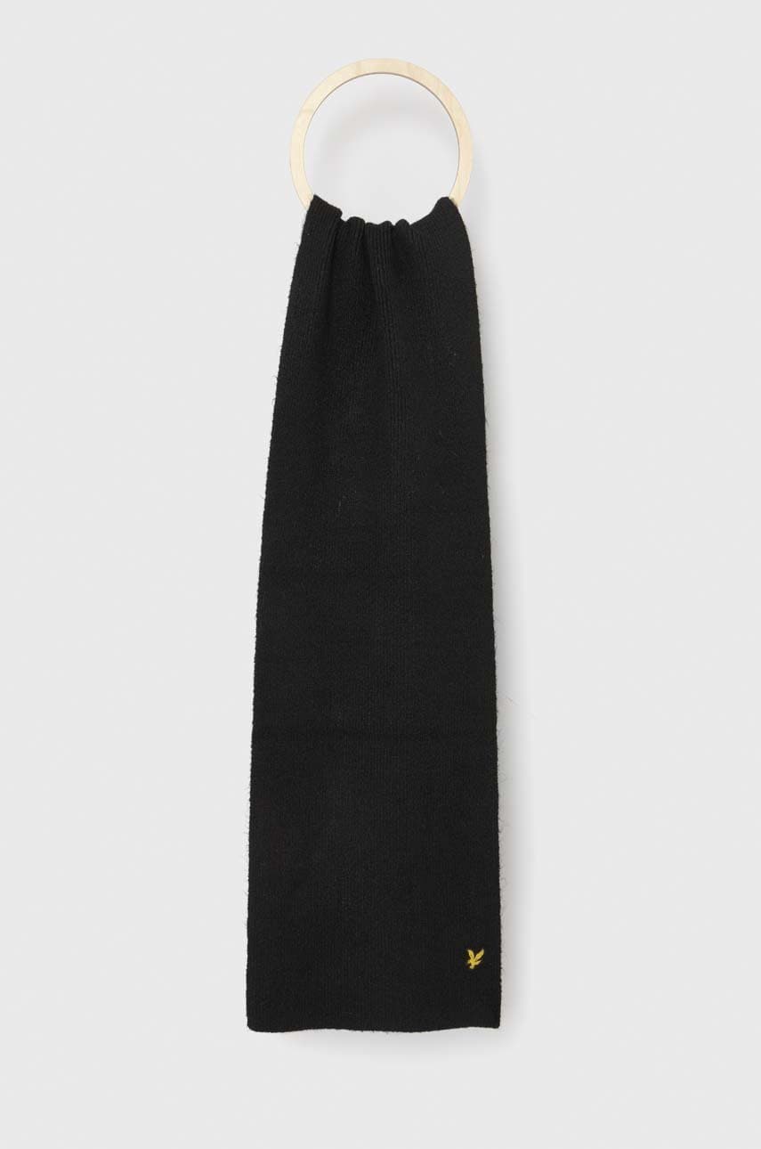 Lyle & scott fular culoarea negru, neted