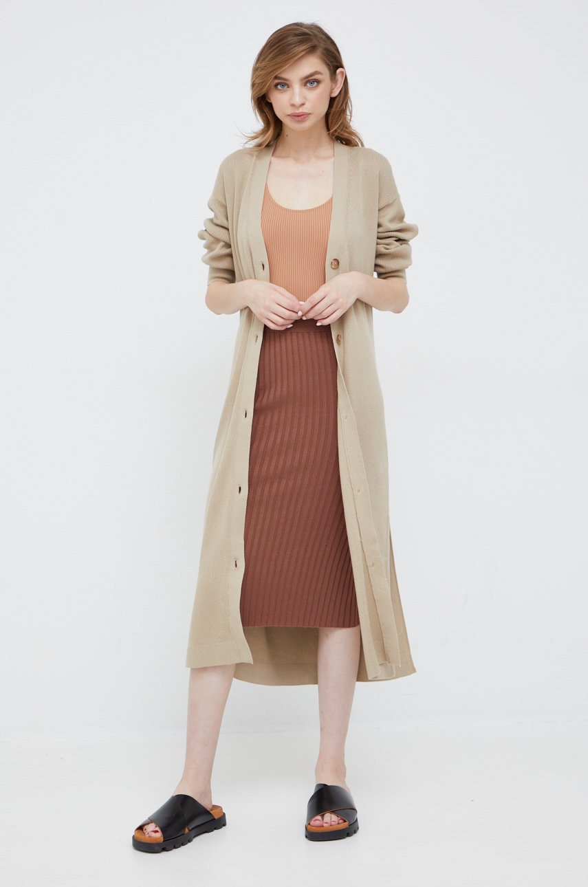 

Спідниця Vero Moda колір коричневий mini розкльошена